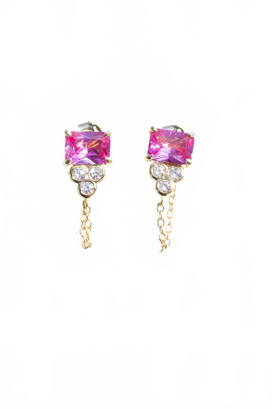 NEW NATIVE GEM women's shiva earrings in pink